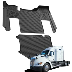 Fit for 2013-2026 Kenworth T680 Floor Mats, Fit Sleeper Cab & Without shifter Only, Not Fit Day Cab