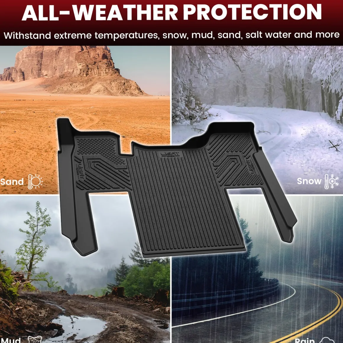 Fit for 2013-2026 Kenworth T680 Floor Mats, Fit Sleeper Cab & Without shifter Only, Not Fit Day Cab