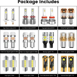 Fit for 2014-2016 Kia Forte The Brightest LED Bulbs Upgrade