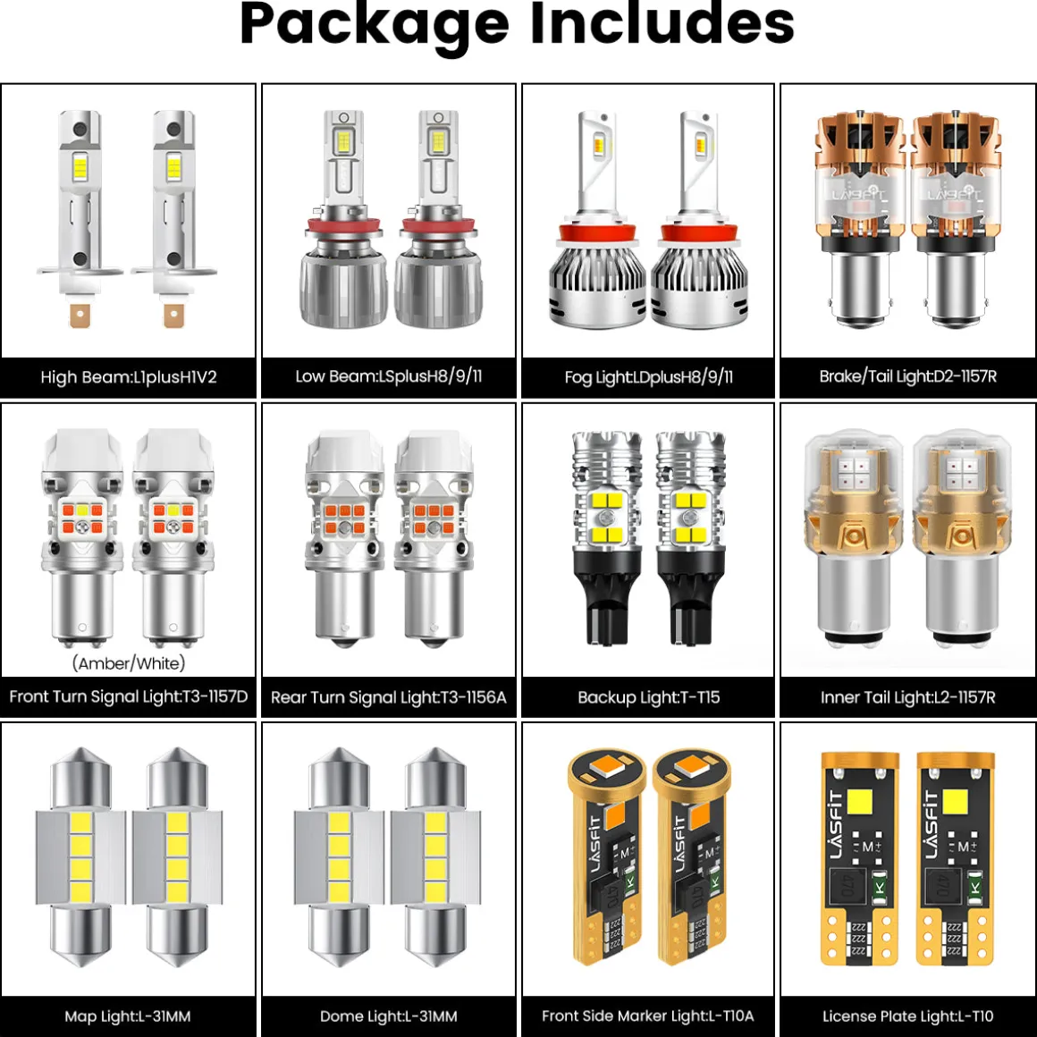 Fit for 2014-2016 Kia Forte The Brightest LED Bulbs Upgrade