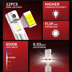 Fit for 2014-2016 Kia Forte The Brightest LED Bulbs Upgrade