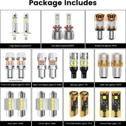 Fit for 2014-2016 Kia Forte The Brightest LED Bulbs Upgrade