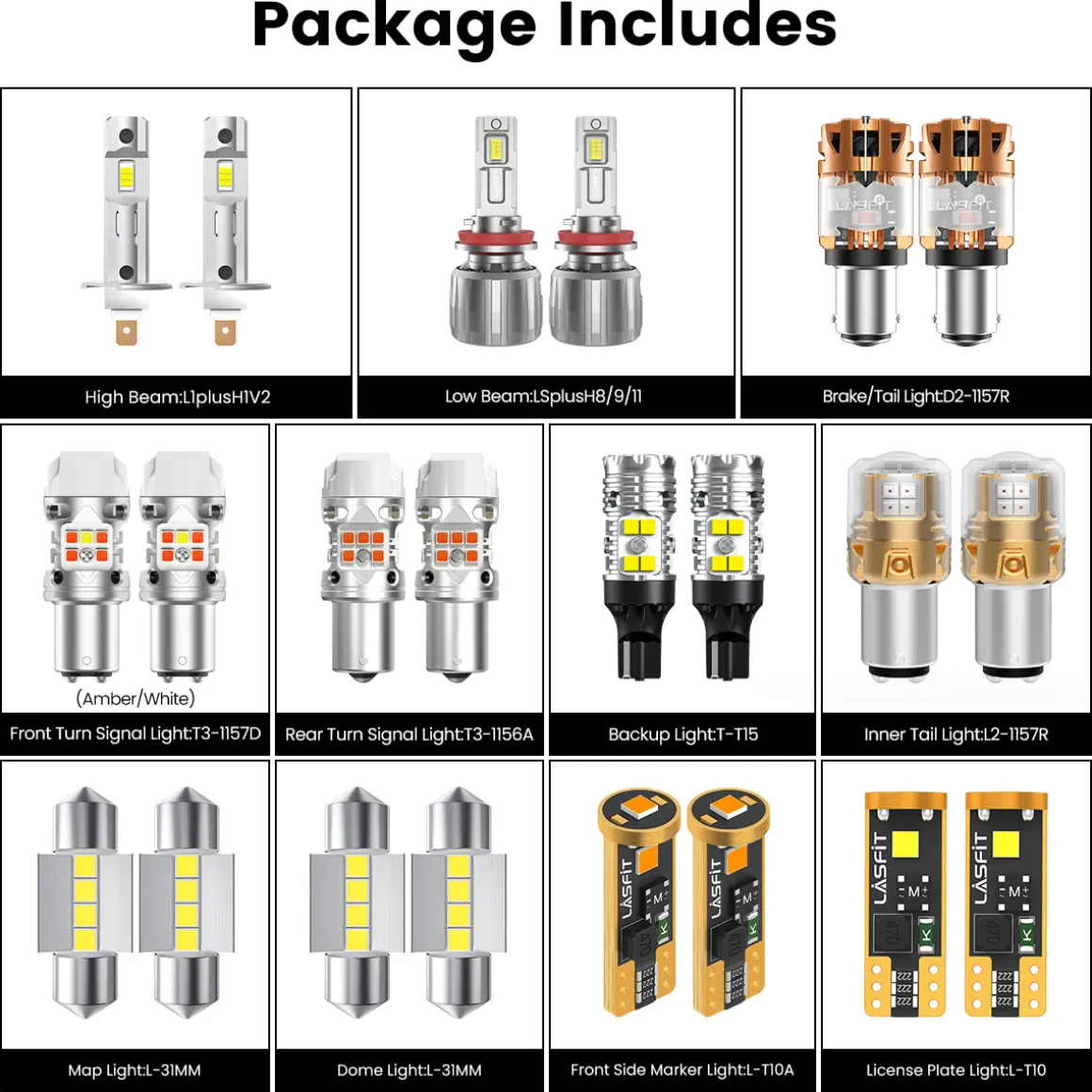 Fit for 2014-2016 Kia Forte The Brightest LED Bulbs Upgrade