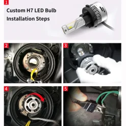 Fit for Kia Hyundai H7 LED Bulb Custom Retainer Adapter | Pro-HK7, 2 Bulbs