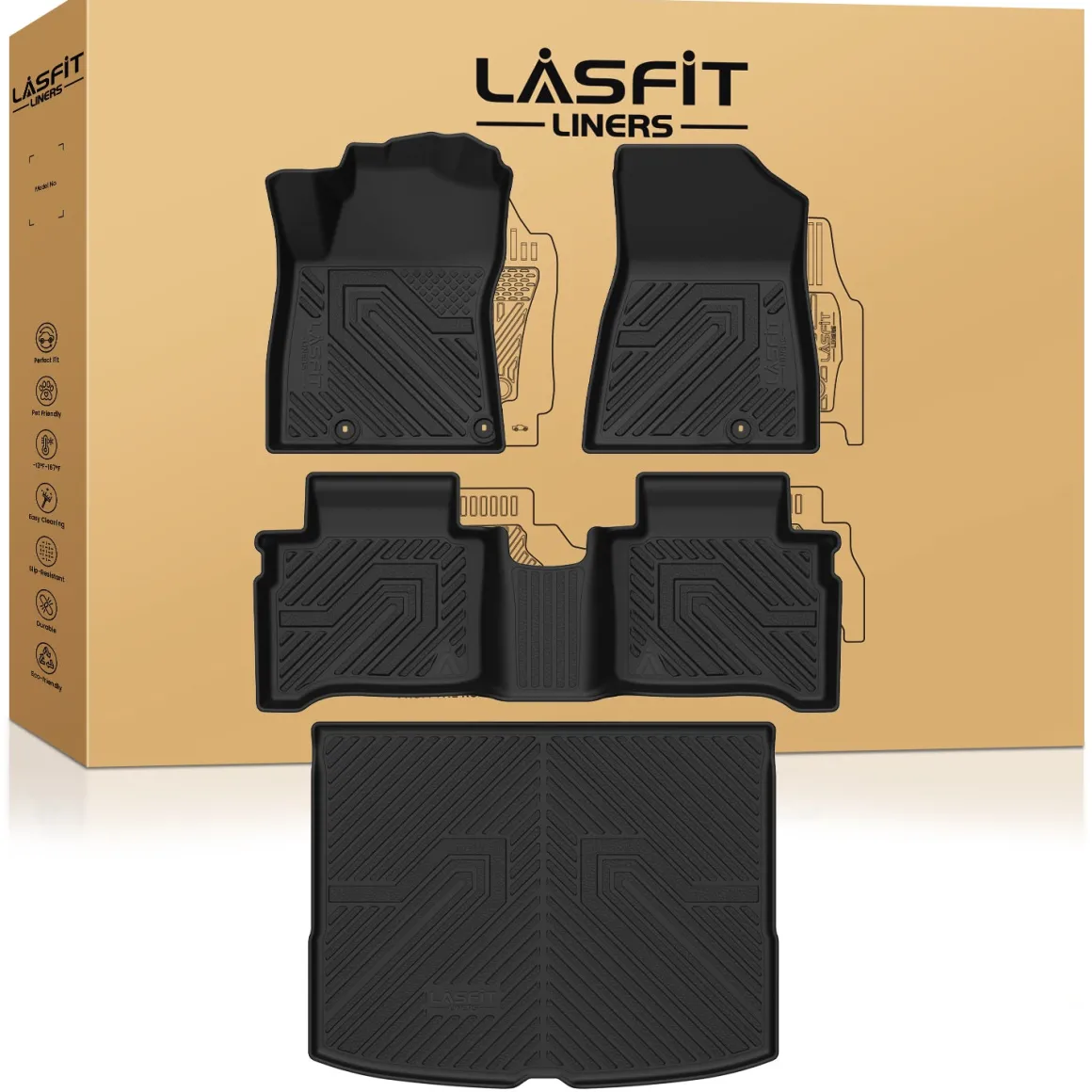 Fit for 2023-2026 Kia Niro EV / Hybrid Floor Mats or Cargo Mat, Not Fit PHEV or Without Optional Dual Level Cargo Board