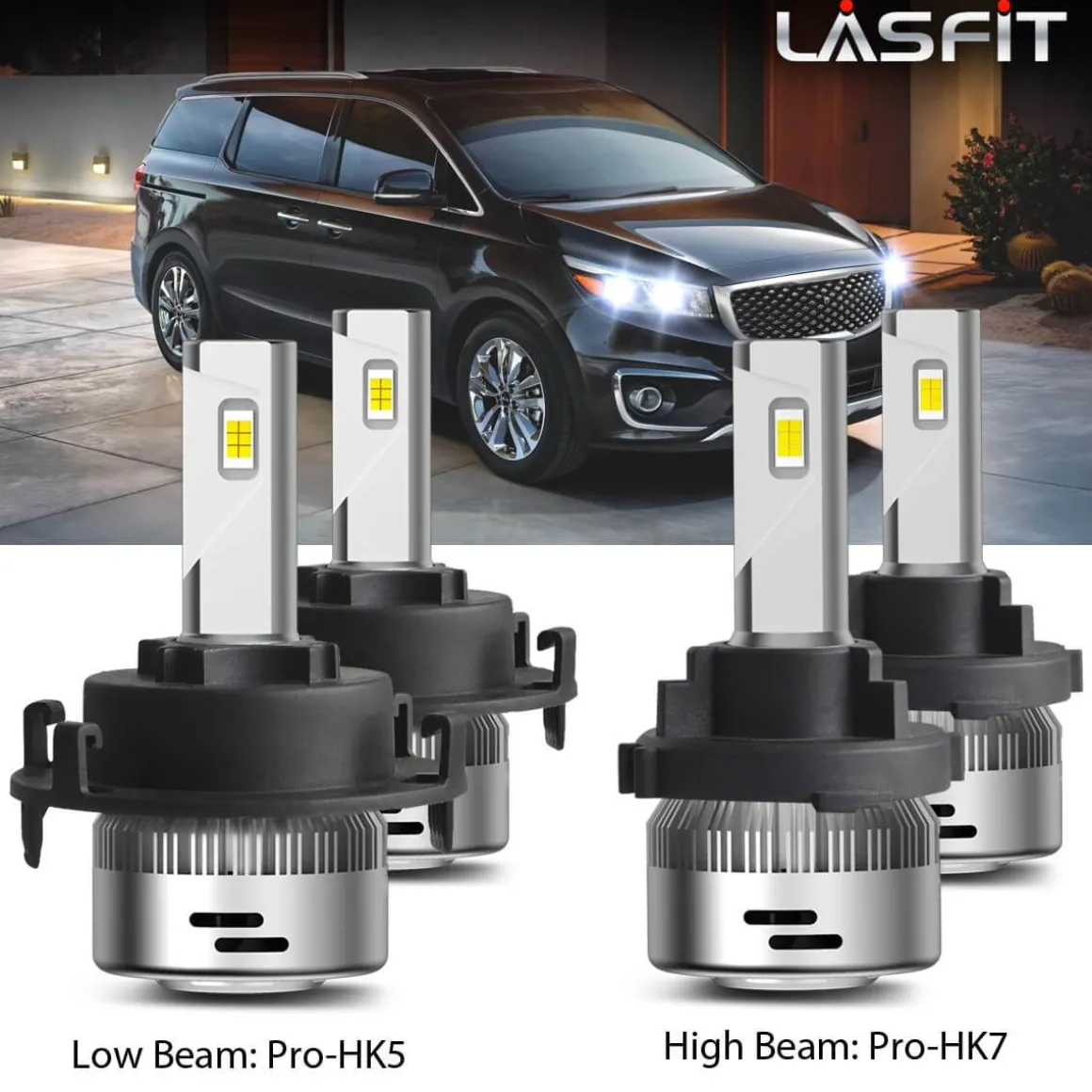 Fit for 2015-2021 Kia Sedona Custom H7 LED Bulbs Exterior Interior Lights Plug and Play