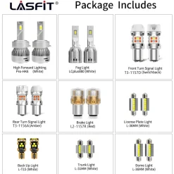 Fit for 2014-2018 Kia Sorento Custom H7 LED Bulbs Exterior Interior Lights