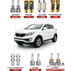 Fit for 2014-2016 Kia Sportage The Brightest LED Bulbs Upgrade