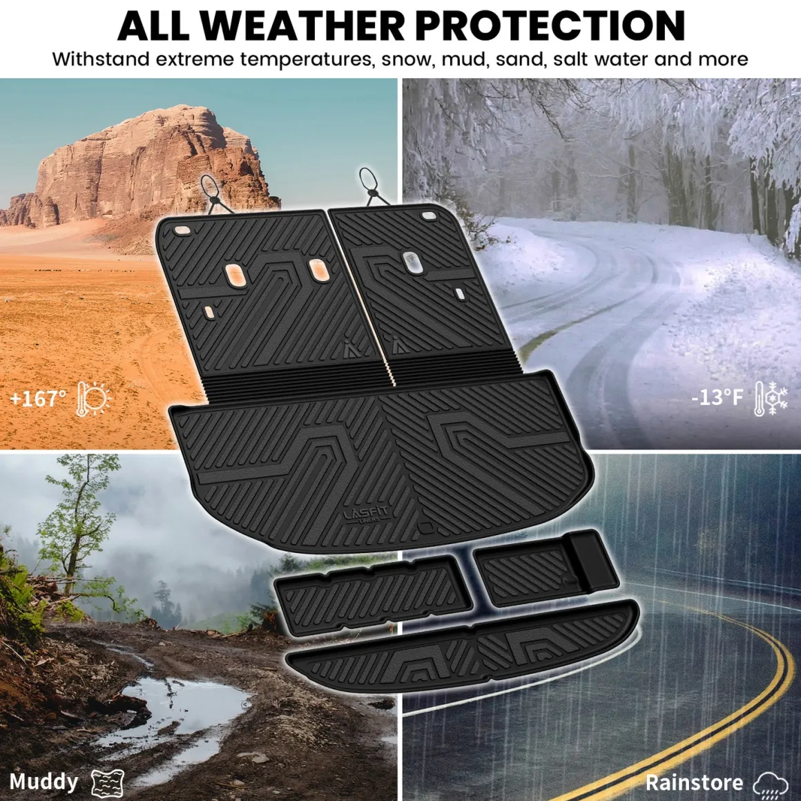 Fit for 2027 Kia Telluride Floor Mats or Seatback & Cargo & Rear Trunk Mat