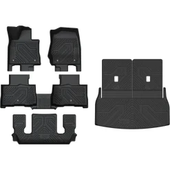 Fit for 2020-2026 Lincoln Aviator Floor Mats & Cargo & Seatback Mats, Fit 6 Seats Second Row without Center Console