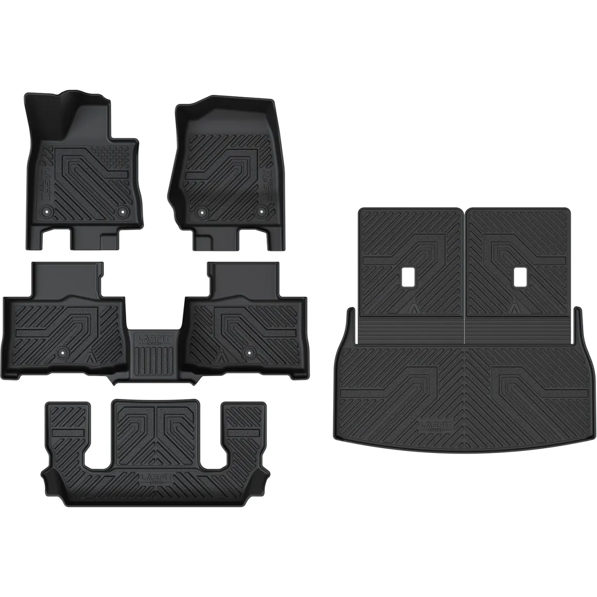 Fit for 2020-2026 Lincoln Aviator Floor Mats & Cargo & Seatback Mats, Fit 6 Seats Second Row without Center Console