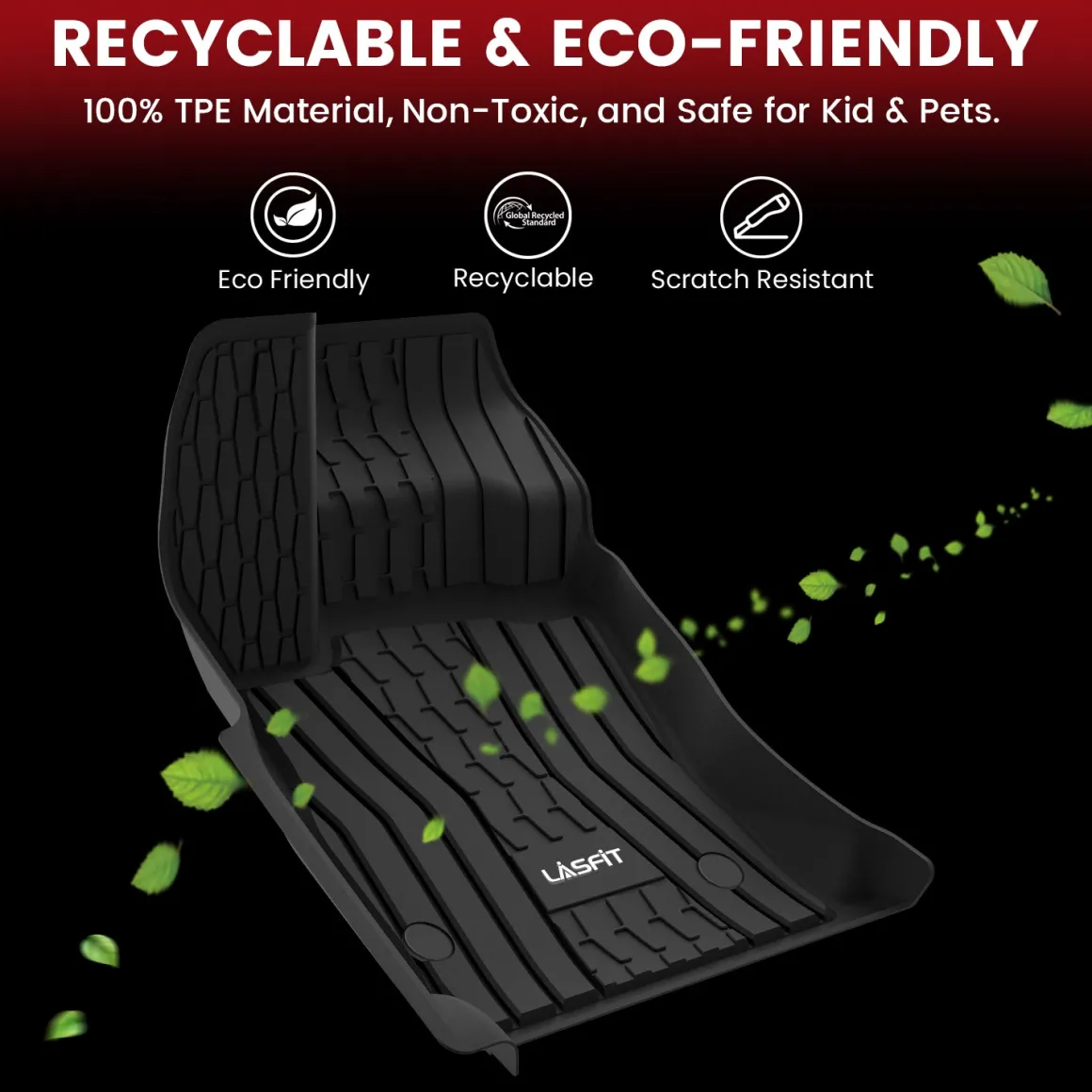 Fit for 2017-2020 Lincoln Continental Custom Floor Mats TPE Material 1st & 2nd Row Seat