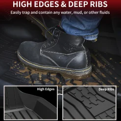 Fit for 2015-2019 Lincoln MKC Custom Floor Mats TPE Material 1st & 2nd Row Seat
