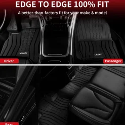 Fit for 2016-2018 Lincoln MKX Custom Floor Mats TPE Material 1st & 2nd Row Seat