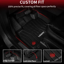 Fit for 2016-2018 Lincoln MKX Custom Floor Mats TPE Material 1st & 2nd Row Seat