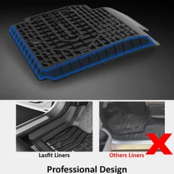 Fit for 2017-2020 Lincoln MKZ Custom Floor Mats TPE Material 1st & 2nd Row Seat