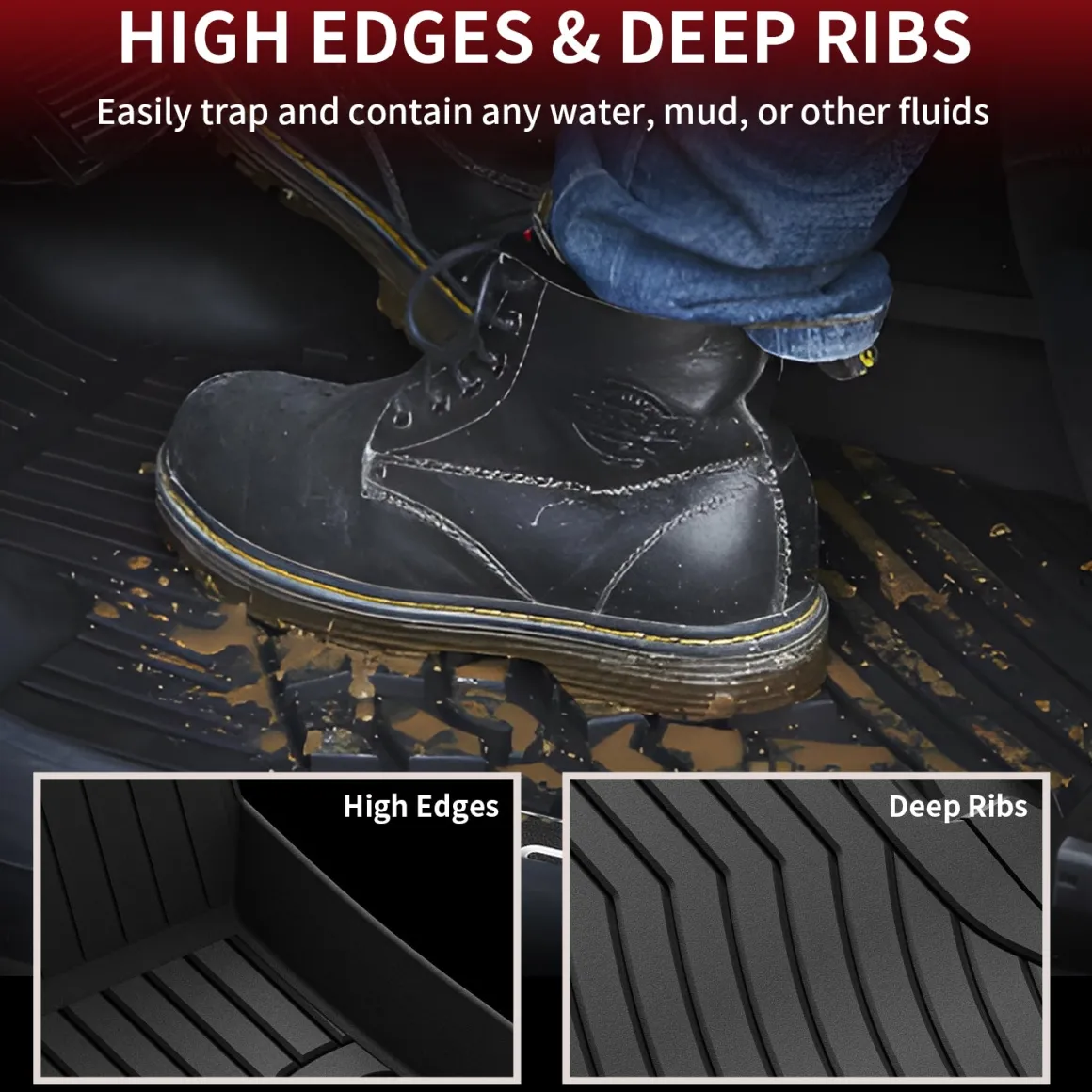 Fit for 2015-2021 Mercedes-Benz C-Class Floor Mats, Fit Sedan ONLY