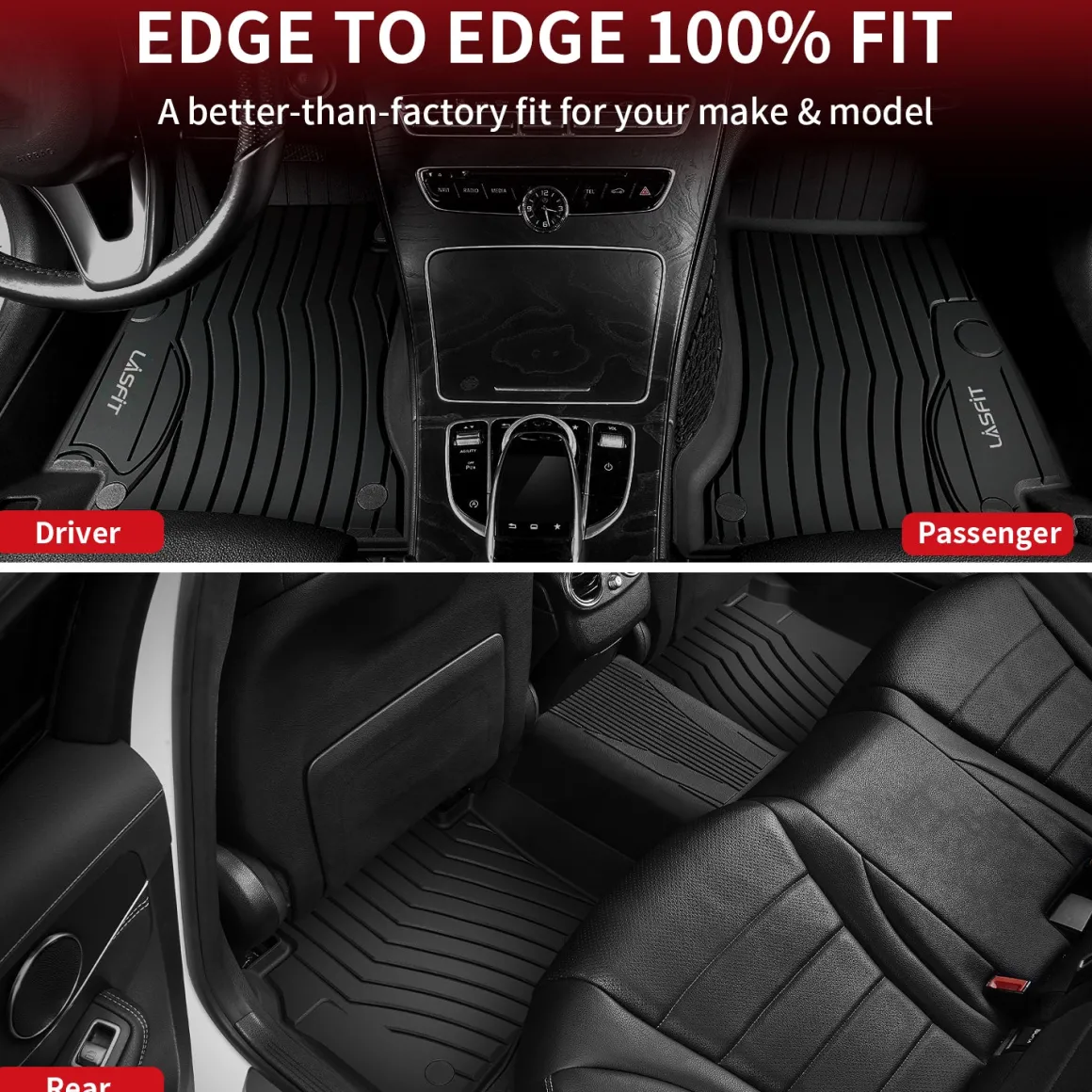 Fit for 2015-2021 Mercedes-Benz C-Class Floor Mats, Fit Sedan ONLY