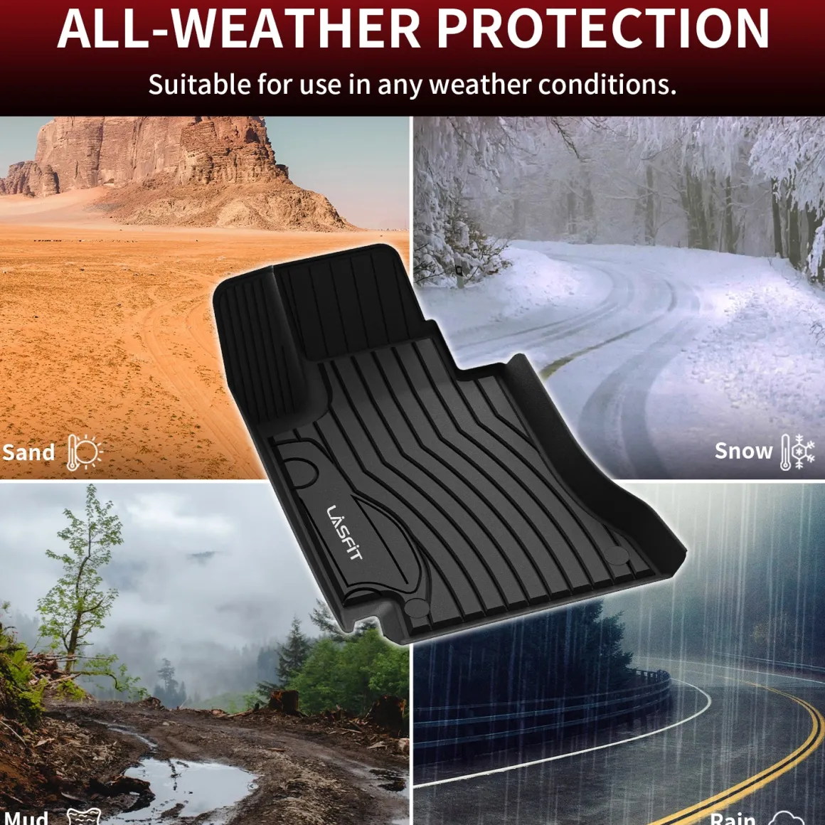 Fit for 2015-2021 Mercedes-Benz C-Class Floor Mats, Fit Sedan ONLY