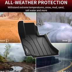 Fit for 2024-2026 Mercedes Benz E-class 1st and 2nd Row All-weather TPE Floor Mats, Fit Sedan W214