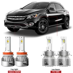 Fit for 2016-2019 Mercedes Benz GLA250 Custom H7 LED Bulbs Exterior Interior Light Plug n Play