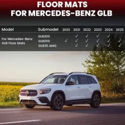 Fit for 2020-2026 Mercedes Benz GLB Floor Mats or Seatback & Cargo Mats, Only Fit 5 Seats