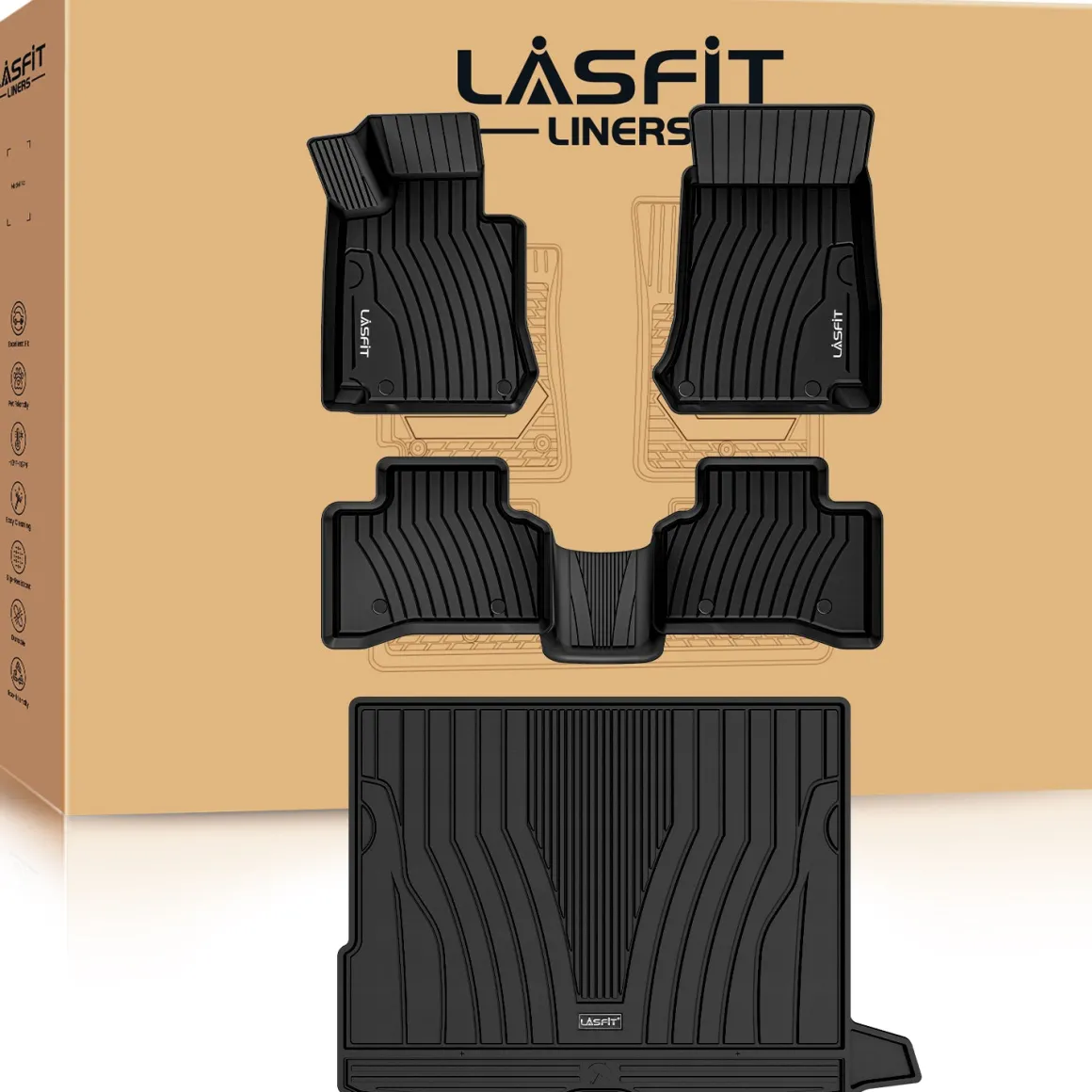 Fit for 2016-2022 Mercedes-Benz GLC TPE Material Floor Mats or Cargo Mat