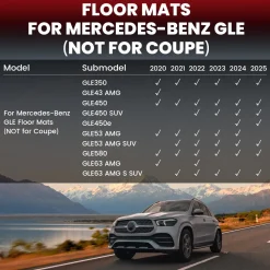 Fit for 2020-2026 Mercedes-Benz GLE-Class Floor Mats or Cargo Mat, Don't Fit Coupe