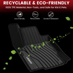 Fit for 2016-2019 Mercedes-Benz GLE Custom Floor Mats TPE Material 1st & 2nd Row Seat