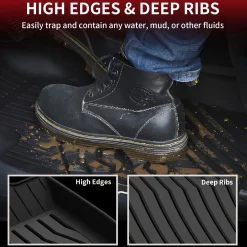 Fit for 2016-2019 Mercedes-Benz GLE Custom Floor Mats TPE Material 1st & 2nd Row Seat