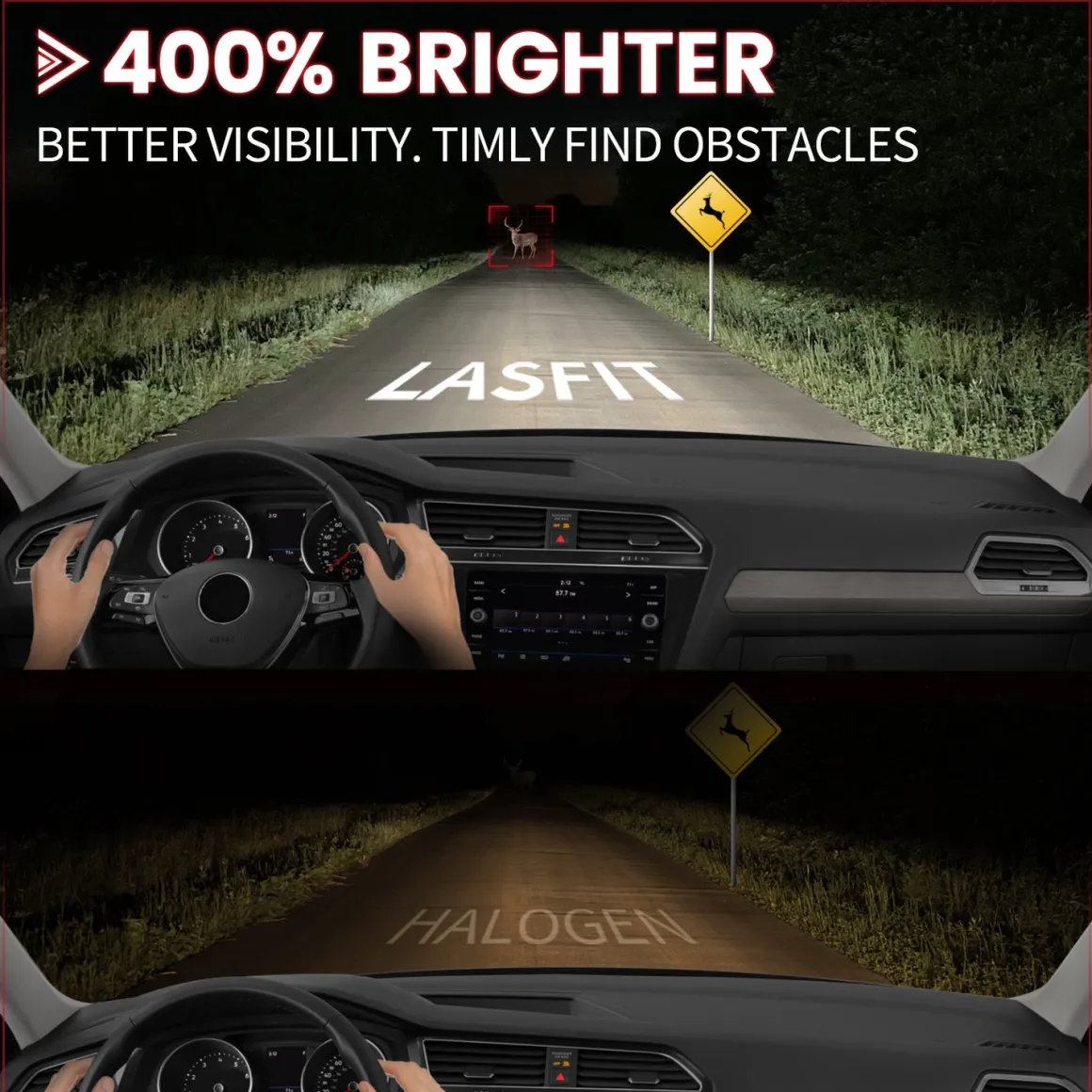Fit for 2017-2019 Mercedes Benz GLS-Class GLS450 GLS550 Custom H7 LED Bulbs Plug n Play