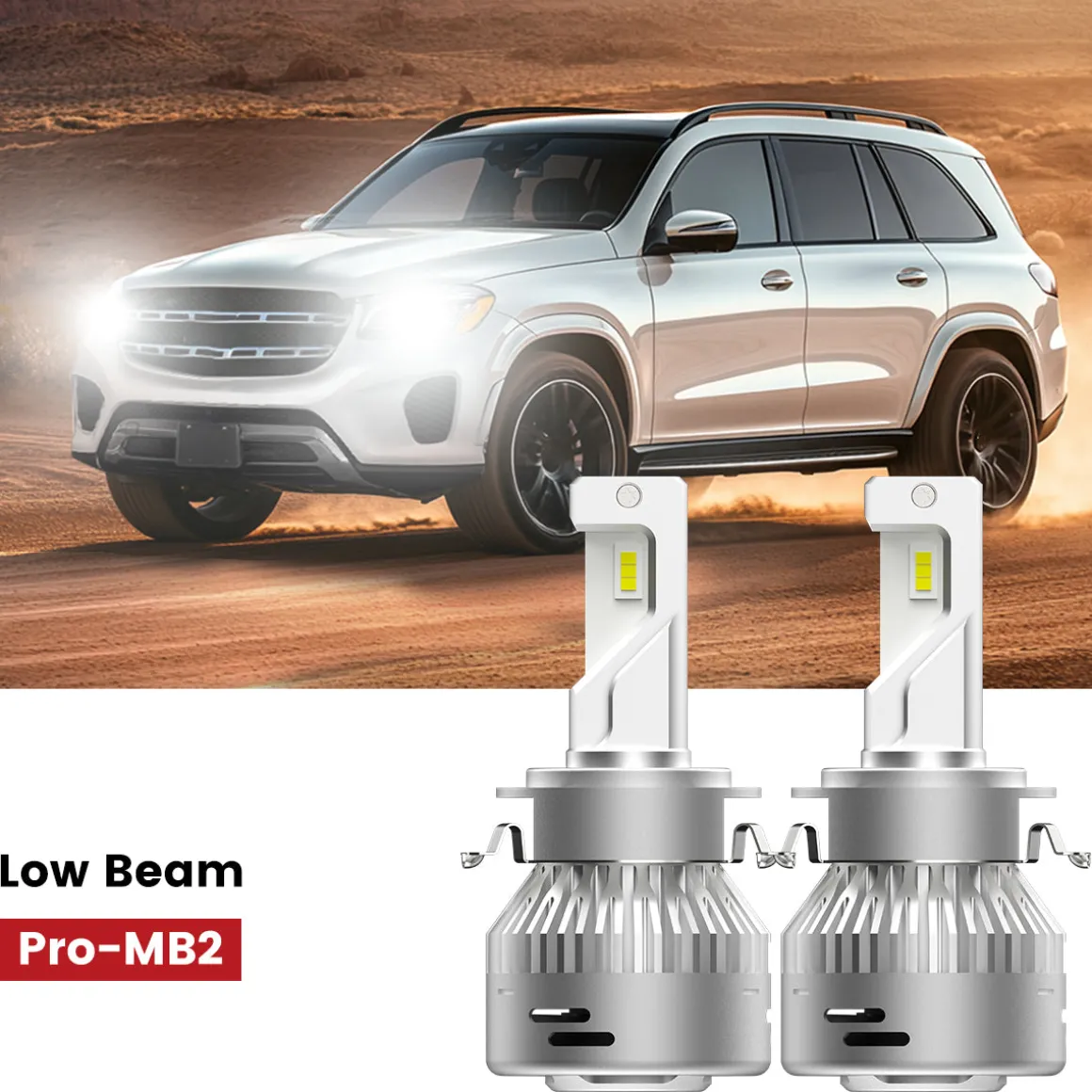 Fit for 2017-2019 Mercedes Benz GLS-Class GLS450 GLS550 Custom H7 LED Bulbs Plug n Play
