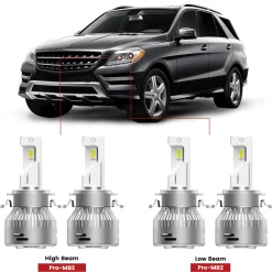 Fit for 2012-2015 Mercedes Benz M-Class ML350 ML550 Custom H7 LED Bulbs Exterior Interior Light
