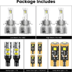 Fit for 2012-2015 Mercedes Benz M-Class ML350 ML550 Custom H7 LED Bulbs Exterior Interior Light