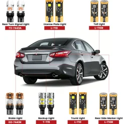 Fit for 2016-2018 Nissan Altima LED Bulbs Upgrade