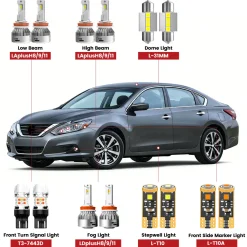 Fit for 2016-2018 Nissan Altima LED Bulbs Upgrade