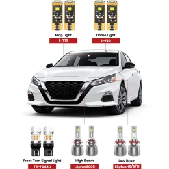 Fit for 2019-2022 Nissan Altima The Brightest LED Bulbs Upgrade | Tested and Verified