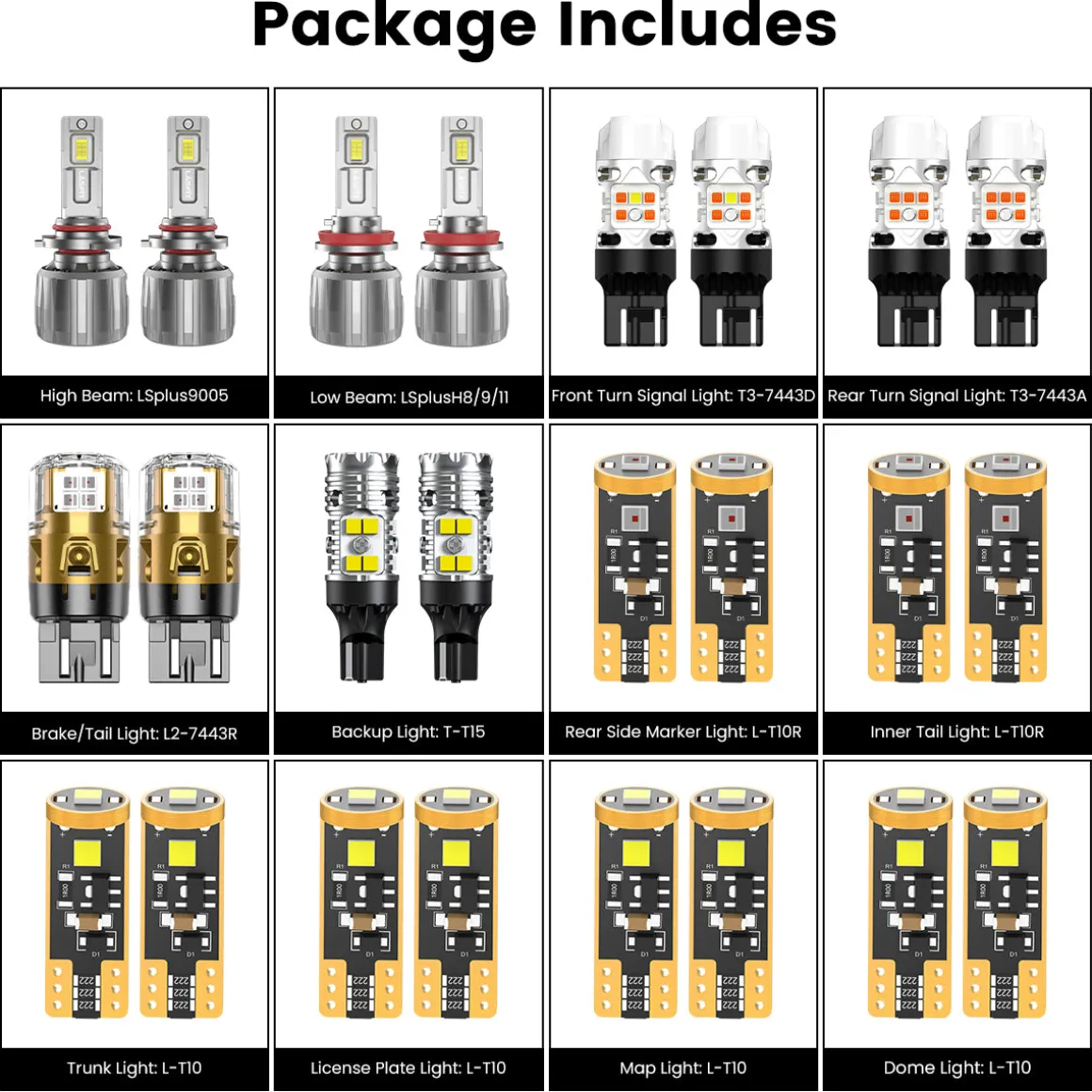 Fit for 2019-2022 Nissan Altima The Brightest LED Bulbs Upgrade | Tested and Verified