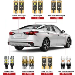 Fit for 2019-2022 Nissan Altima The Brightest LED Bulbs Upgrade | Tested and Verified