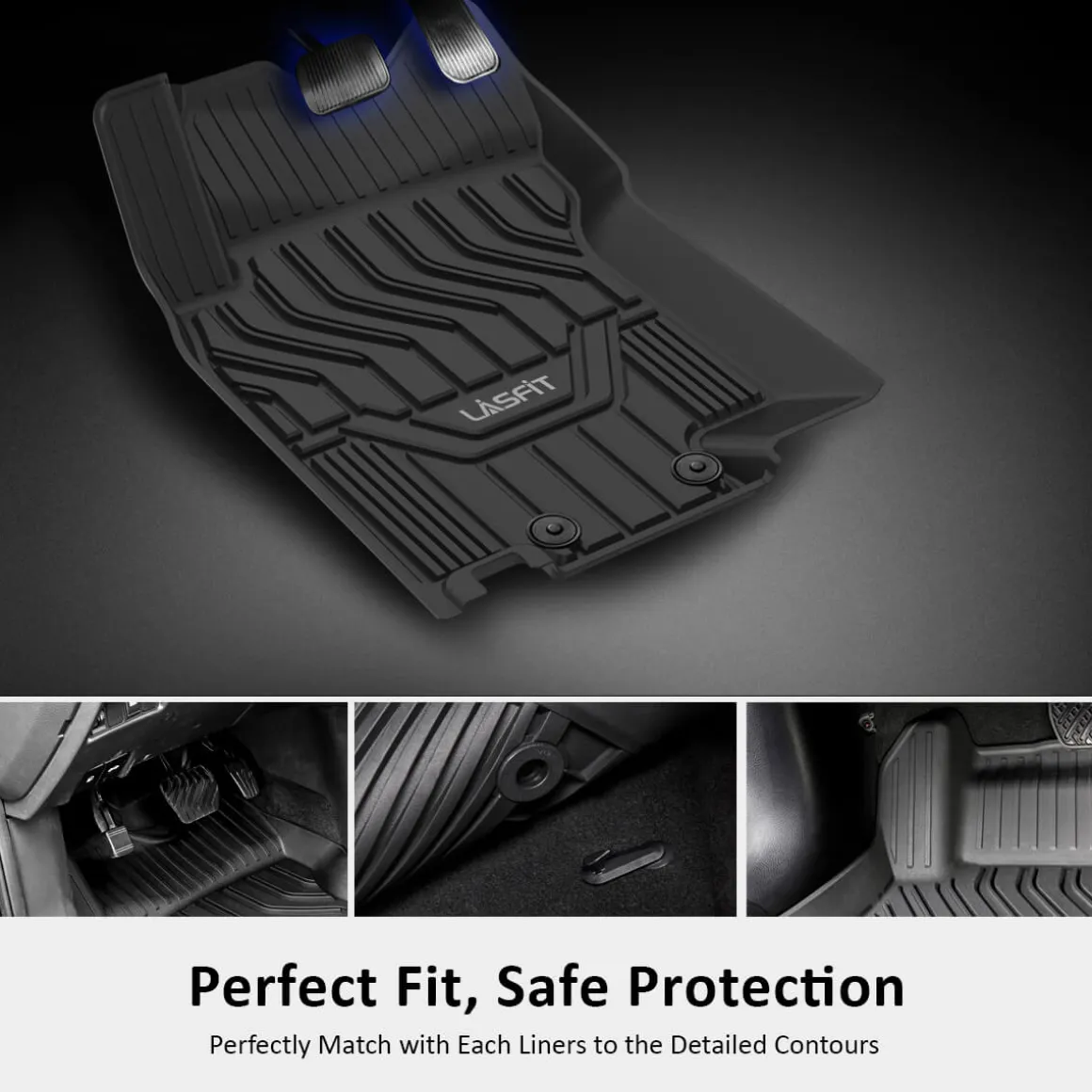 Fit for 2017-2018 Nissan Armada Custom Floor Mats TPE Material 1st & 2nd Row or Seatback & Cargo Mats