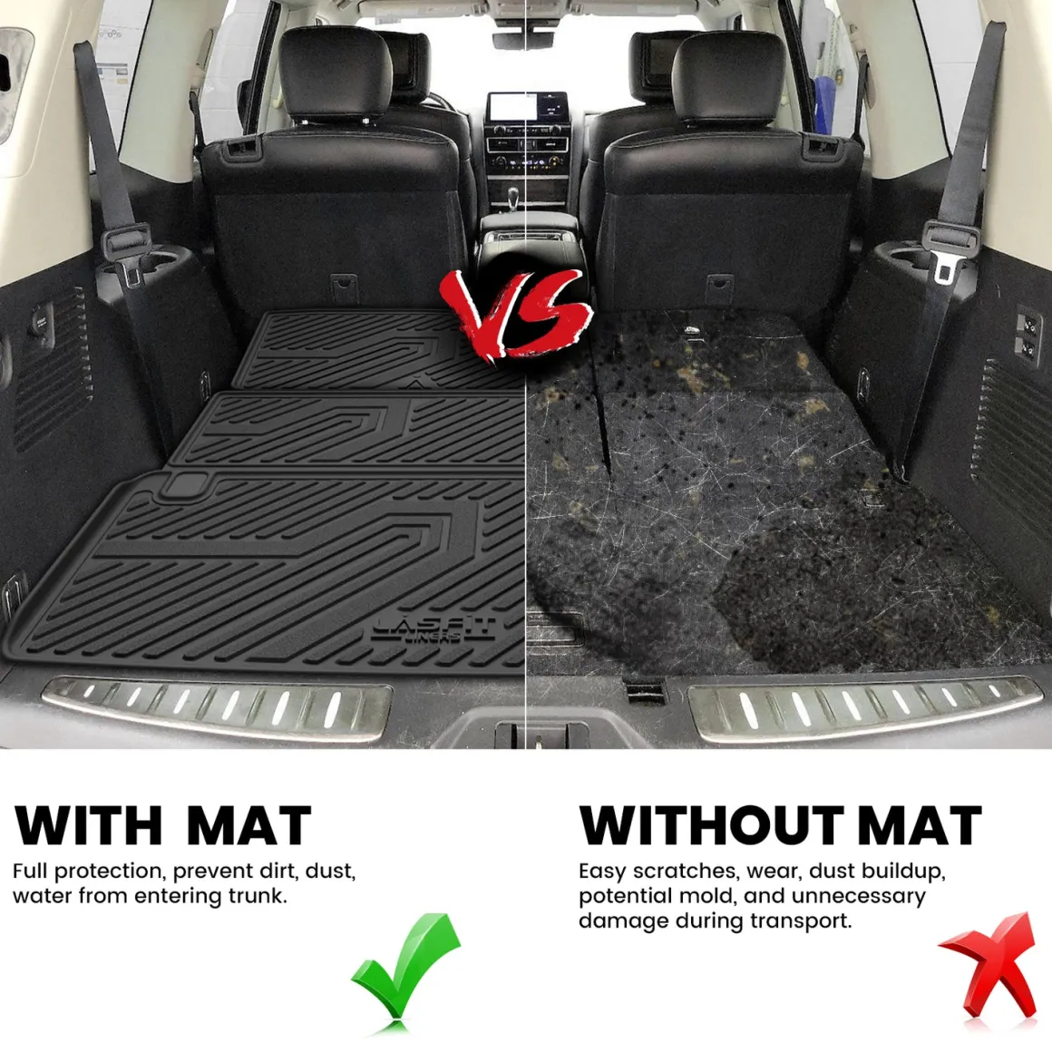 Fit for 2019-2024 Nissan Armada Floor Mats or Cargo & Seatback Mats, Fit 8seats(2nd Row Bench Seats)