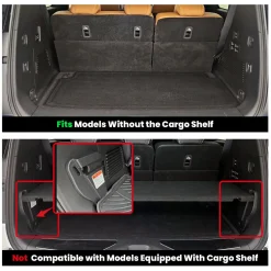 Fit for 2025-2026 Nissan Armada TPE Floor Mats or Cargo Mat & Seatback Mats, Not Compatible with Models Equipped with Cargo Shelf