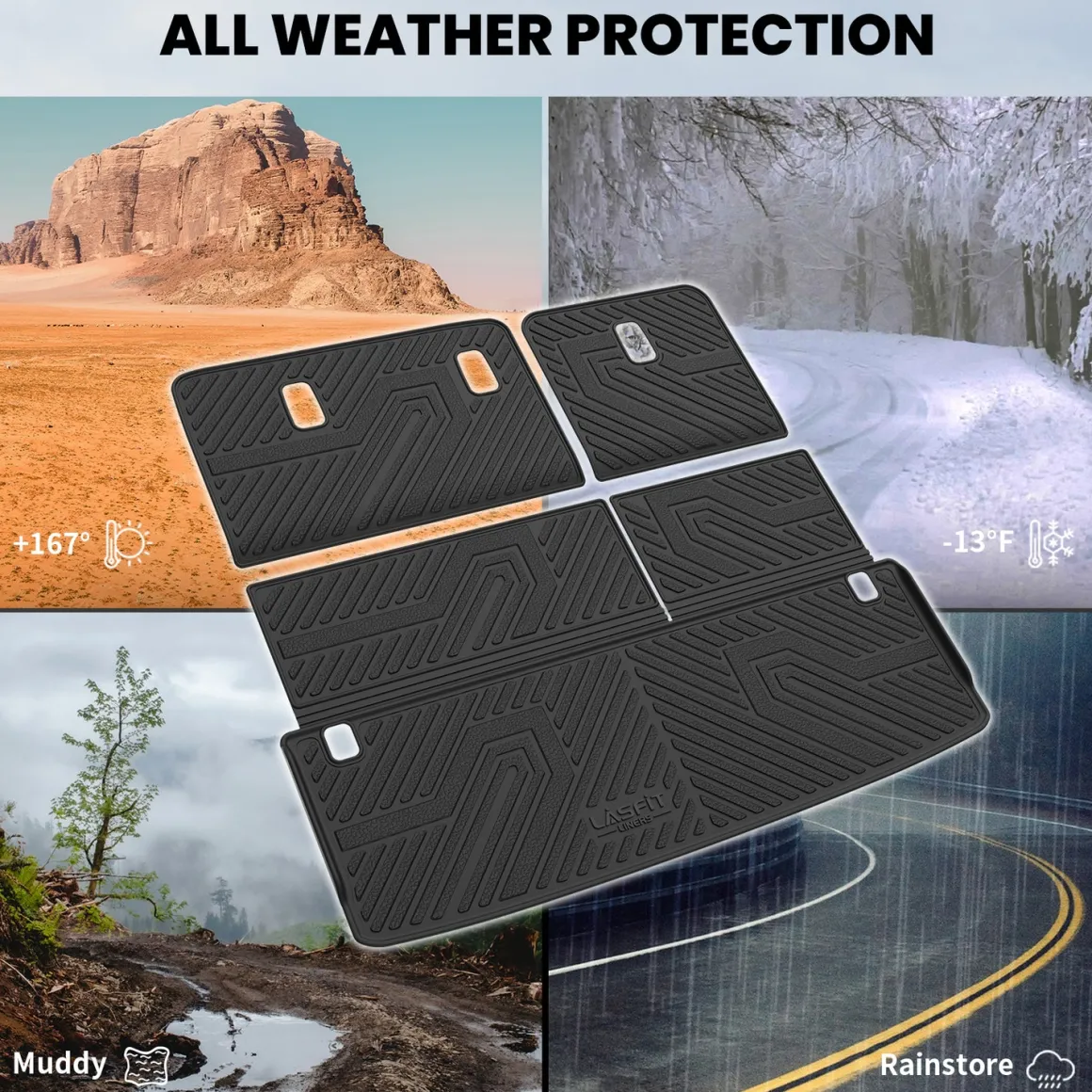 Fit for 2025-2026 Nissan Armada TPE Floor Mats or Cargo Mat & Seatback Mats, Not Compatible with Models Equipped with Cargo Shelf