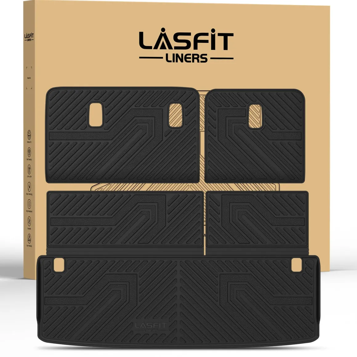 Fit for 2025-2026 Nissan Armada TPE Floor Mats or Cargo Mat & Seatback Mats, Not Compatible with Models Equipped with Cargo Shelf