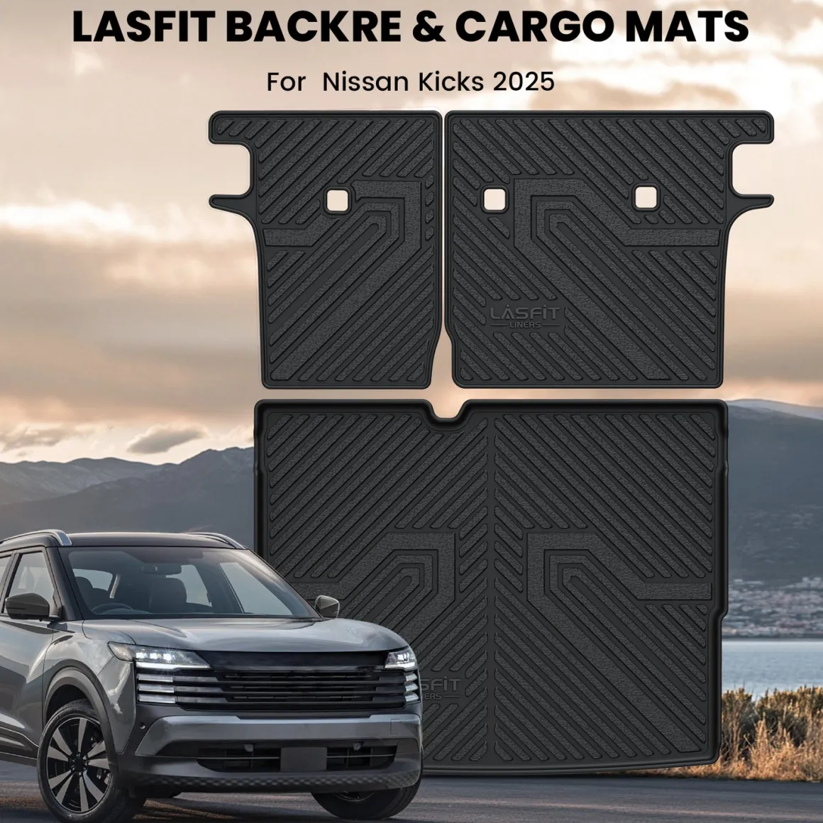 Fit for 2025-2026 Nissan Kicks Floor Mats or Seatback Mat & Cargo Mat, Not Fit 2025 Kicks Play