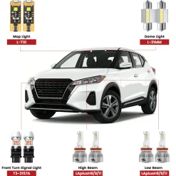 Fit for 2018-2024 Nissan Kicks LED Bulbs Upgrade