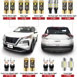 Fit for 2021-2025 Nissan Rogue 7443 921 LED Exterior Interior Lights