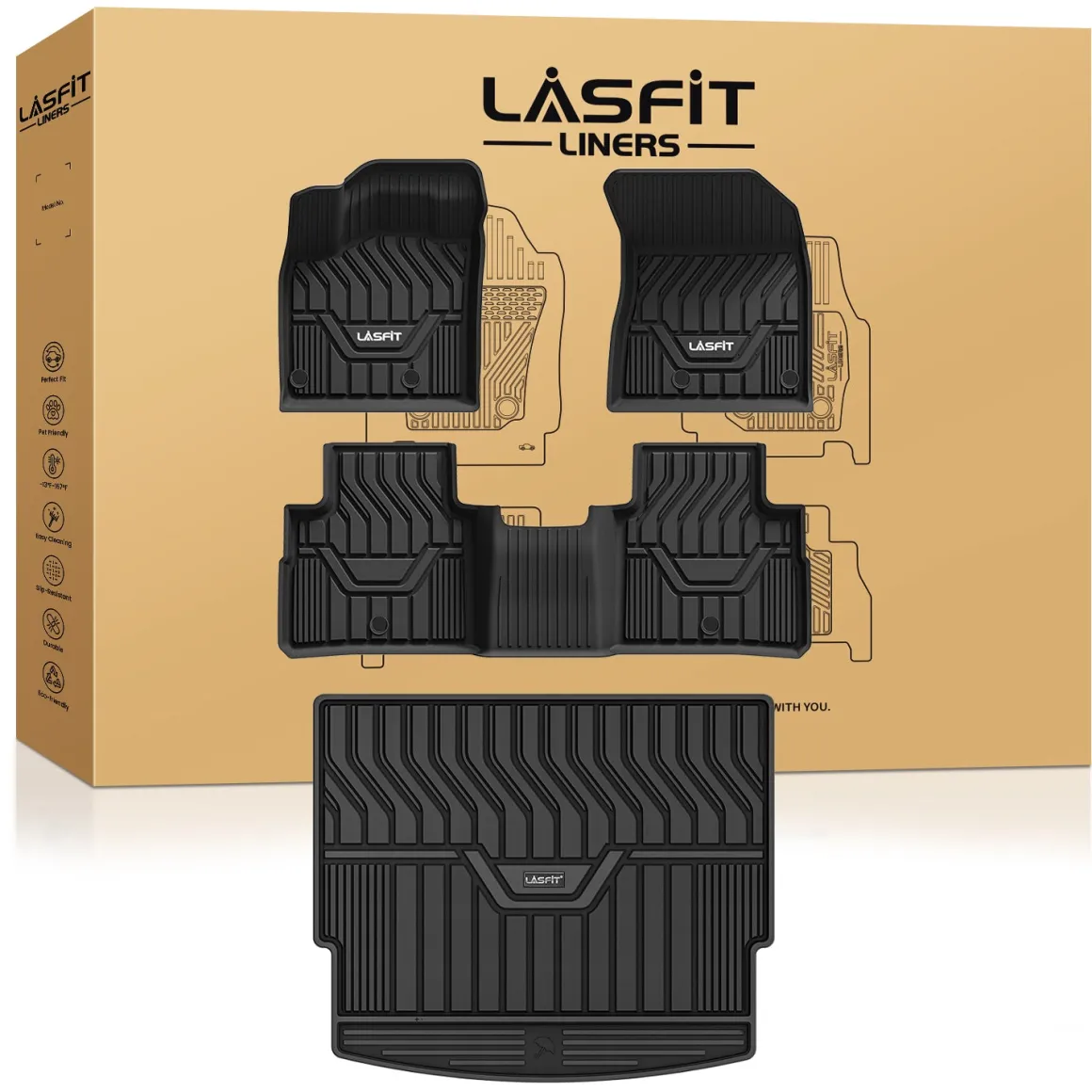 Fit for 2021-2026 Nissan Rogue TPE Material Floor Mats or Cargo Mat, Not for Sport or 2026 Rogue PHEV
