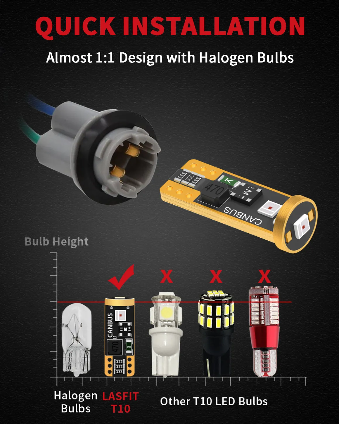 Fit for 2010-2012 Nissan Sentra The Brightest LED Bulbs Upgrade
