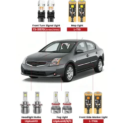 Fit for 2010-2012 Nissan Sentra The Brightest LED Bulbs Upgrade
